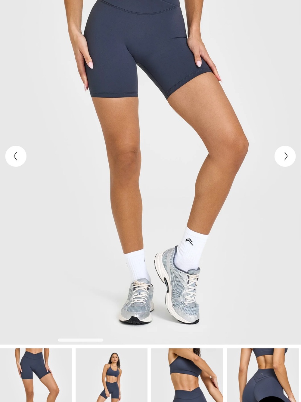 Oner Active Women's High-Waist Wrap Bike Shorts - True Blue